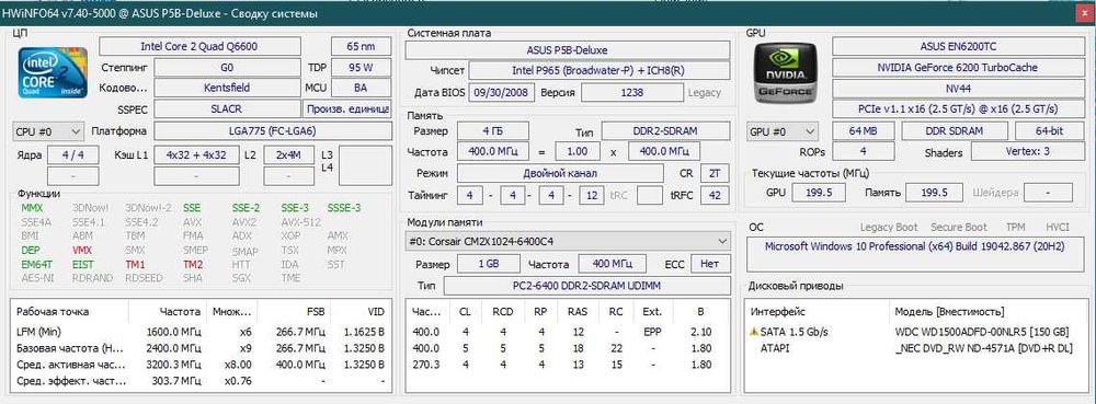 ПК на 775 сокеті (q6600+zalman 9700+p5b deluxe+4Gb+video+DVD -RW/+RW+)