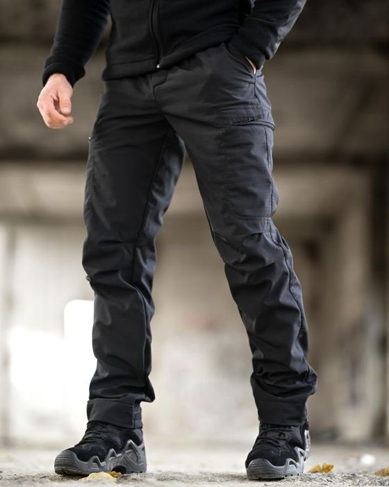 Тактичний чорний Softshell комплект 5 в 1 LUNAR чоловічий 5 речей