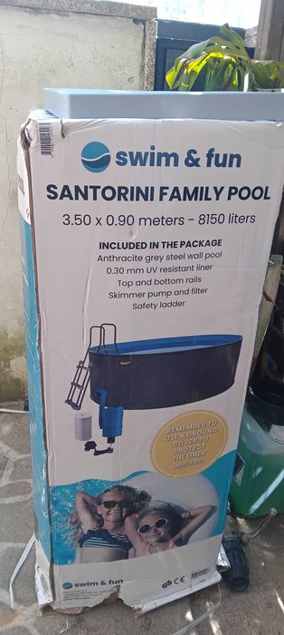 Piscina em aço 360Lx90h