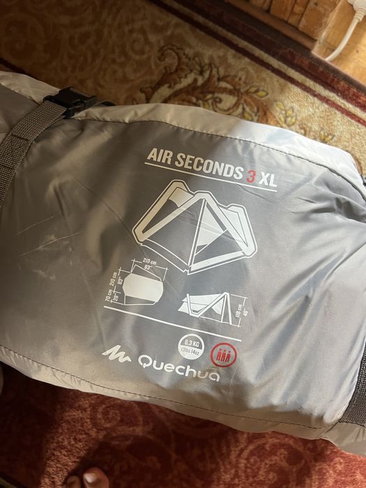 Namiot Quechua Air Seconds 3 XL Fresh & Black – jak nowy + oryginalna pompka
