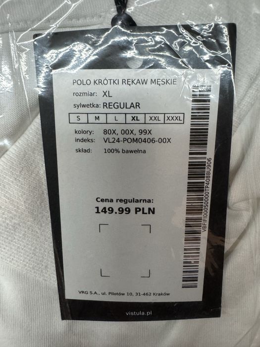 Koszulka polo krótki rękaw rozmiar XL, Vistula