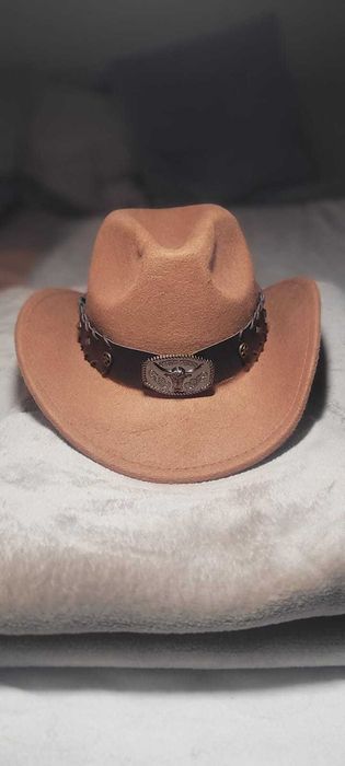 Kapelusz kowbojski karmelowy klasyczny Wild West Country Western nowy