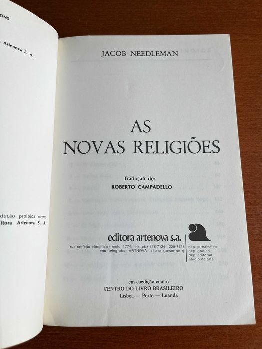 As Novas Religiões - Jacob Needleman