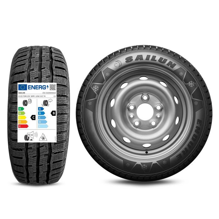 Nowe koła zimowe 15" PEUGEOT BOXER Van 5x118 Sailun 215/70R15C SREBRNY