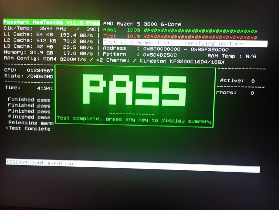 Модуль пам'яті  DDR4 32GB (2x16GB) 3200 Kingston Fury(KF432C16BBK2/32)