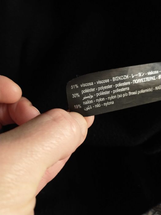 Zara Knit sweter oversize czarny z zamkiem M/L