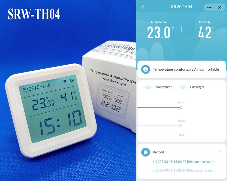 Tuya Wi-Fi розумний термометр гігрометр
