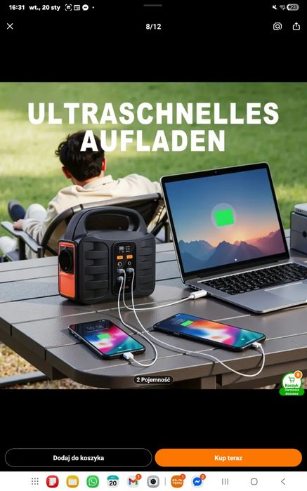 Przenośna stacja zasilająca 194 Wh