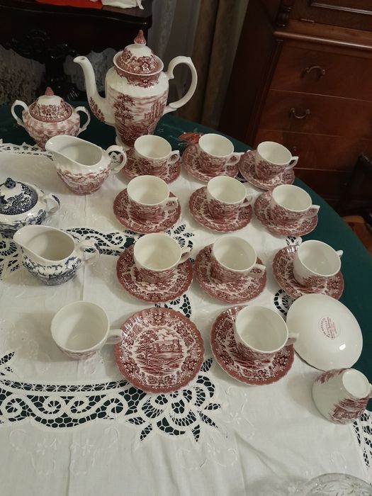 Serviço de chá Merrie Olde England Ironstone (inglês)