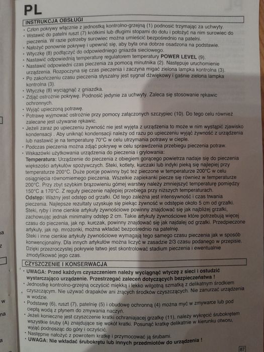 Piekarnik grill na gorące powietrze - Elta Germany