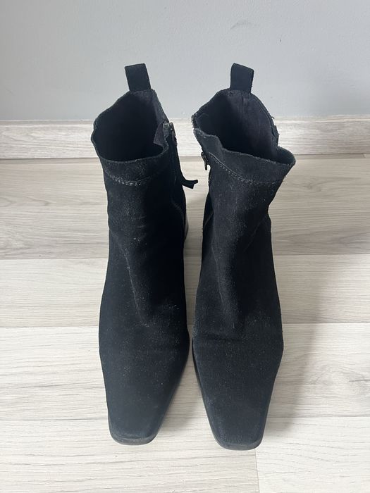Zamszowe botki sztyblety Zara 40