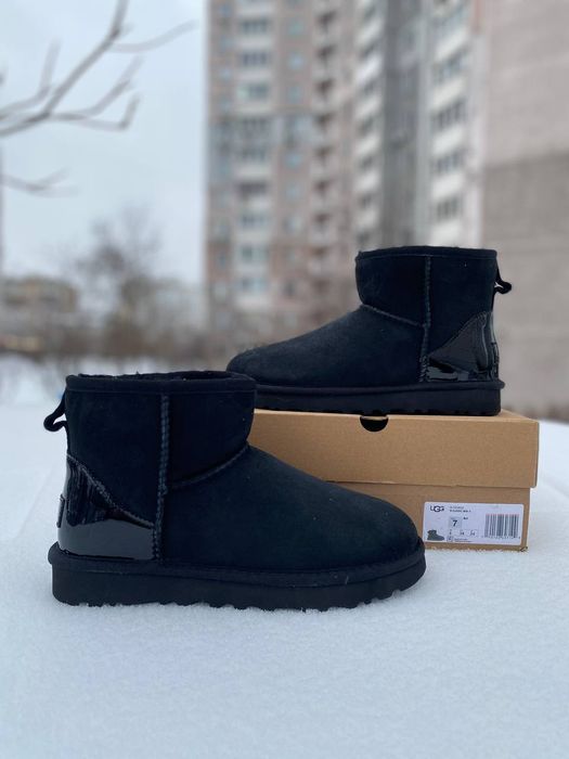 Кросівки Кроссовки UGG Classic II Mini Glass Heel Black  Черный Чорний Кросовки Демісезон