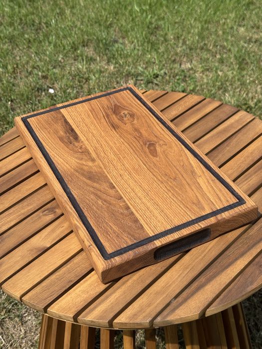 Gruba dębowa deska do krojenia PREMIUM | Handmade
