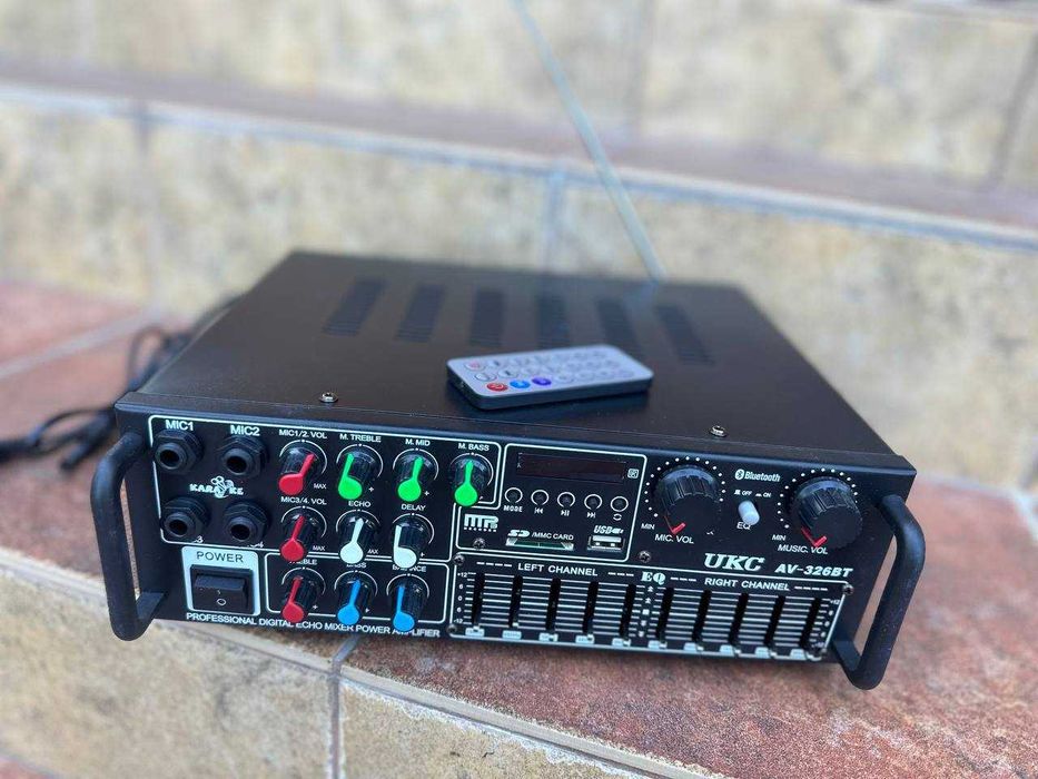 Підсилювач звуку 2х150ватт. Bluetooth. Усилитель звука в авто. Ресивер