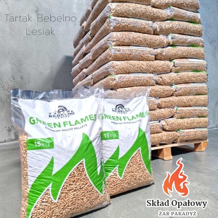 Pellet Tartak Bebelno Lesiak GREEN FLAMES A1 Pelet
