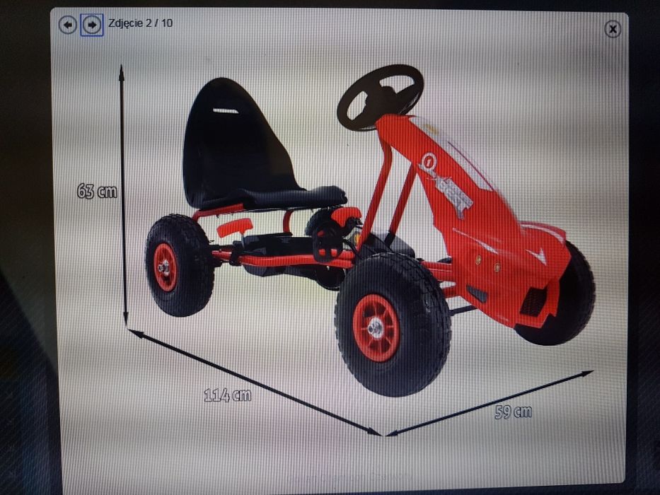 WyPrZeDaŻ  Nowy  GOKART , pompowane koła