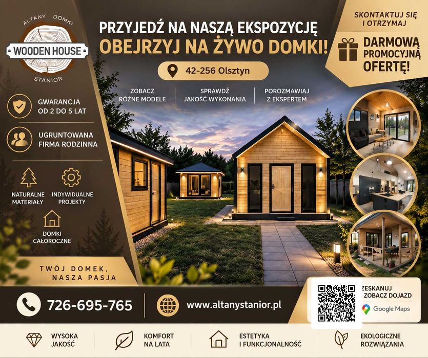 Domek drewniany Nowoczesna STODOŁA 25m² – dostępne od ręki, PROMOCJA -10%
