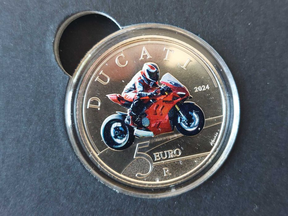Conjunto 3 Moedas  5€ DUCATI panigale, Ducati 916, Panigale V4