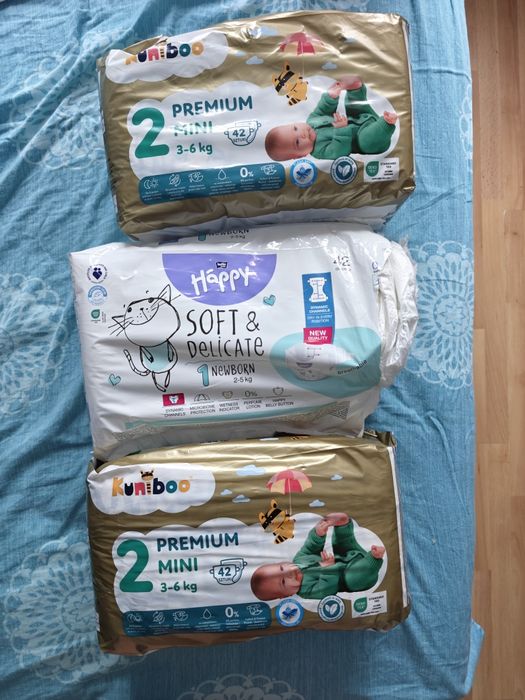 Pampersy 120 sztuk 2-5kg, 3-6kg