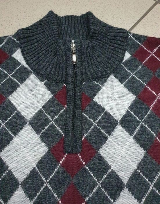 Regent Street USA r XL sweter półgolf męski w romby retro vintage