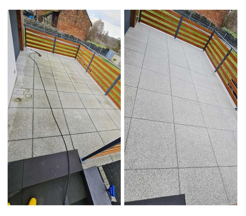 Profesjonalne mycie kostki brukowej elewacji dachów ogrodzeń tarasów