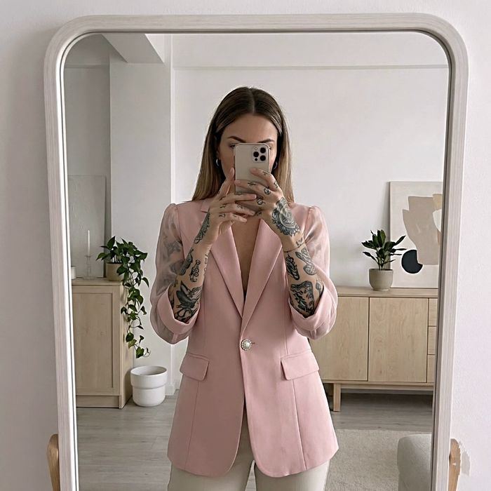 Marynarka old money Brudny róż  nowa