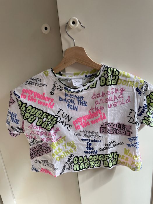 T-shirt crop top para criança