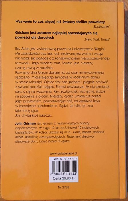 Książka - John Grisham „Wezwanie”
