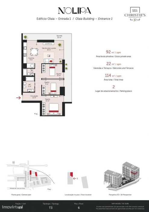 Apartamento T3 no NoLiPa Olaia, Campo Grande, Lisboa