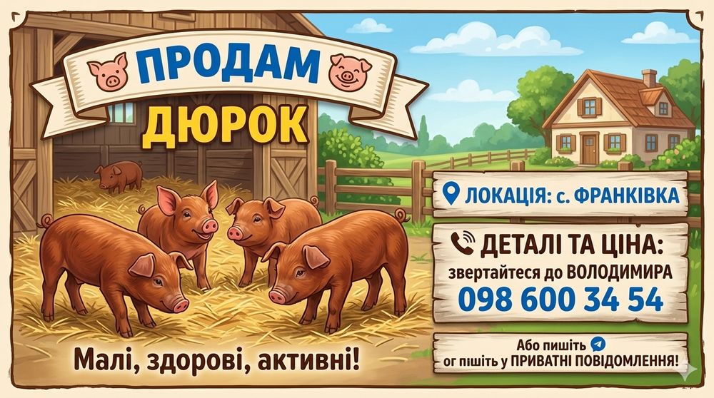 Поросята малі ДЮРОК від 10 кг