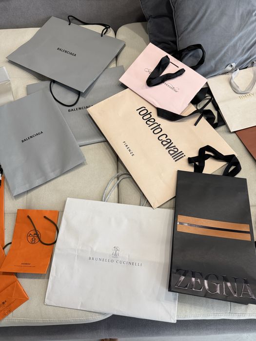 Оригинальные пакеты, коробки, конверты Balenciaga, Hermes, Brunello…