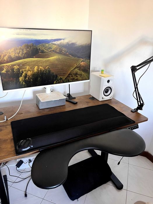 Large Extended Gaming Mouse Pad with Memory Foam Wrist Rest / Alfombrilla de Mouse Grande extendida XXL Soporte ergonómico (80 x 35 x 2,5 cm),