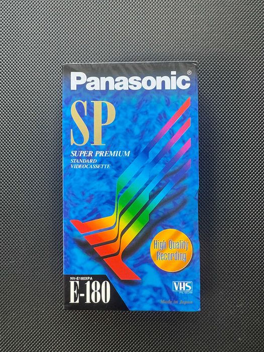 Kaseta Panasonic SP E-180 - NOWA, ZAFOLIOWANA - VHS video