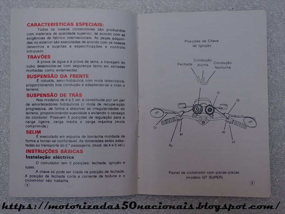 Manual do Ciclomotor Motoesa / EFS / Puch (artigo de colecionador)