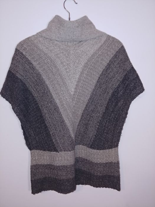 Tunika sweter typu nietoperz brąz (5)y golf