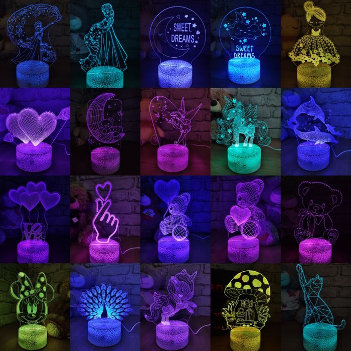 Ночник, нічник, 3D лампа, планер, світильник