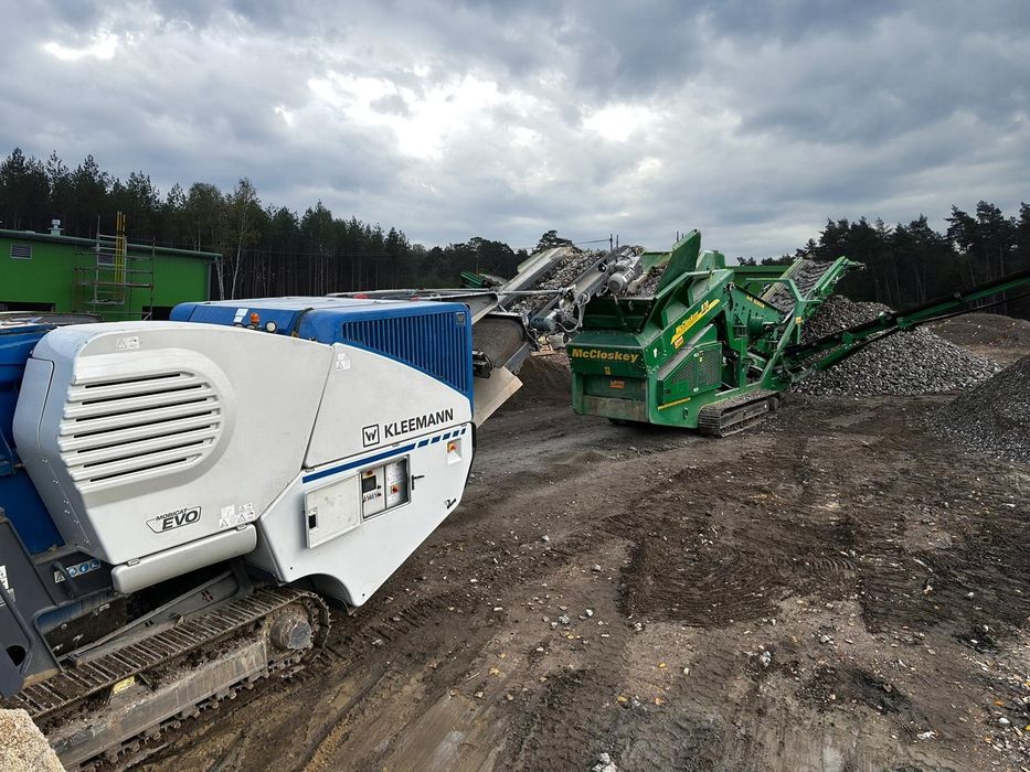 Usługi Wynajem Kruszarka/Przesiewacz wibracyjny Kruszenie Betonu Gruzu