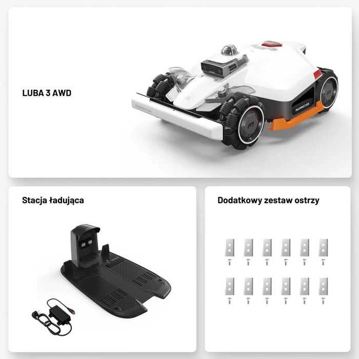 Robot koszący Mammotion LUBA 3 AWD 5000 LiDAR 360° NRTK Camera 2026r