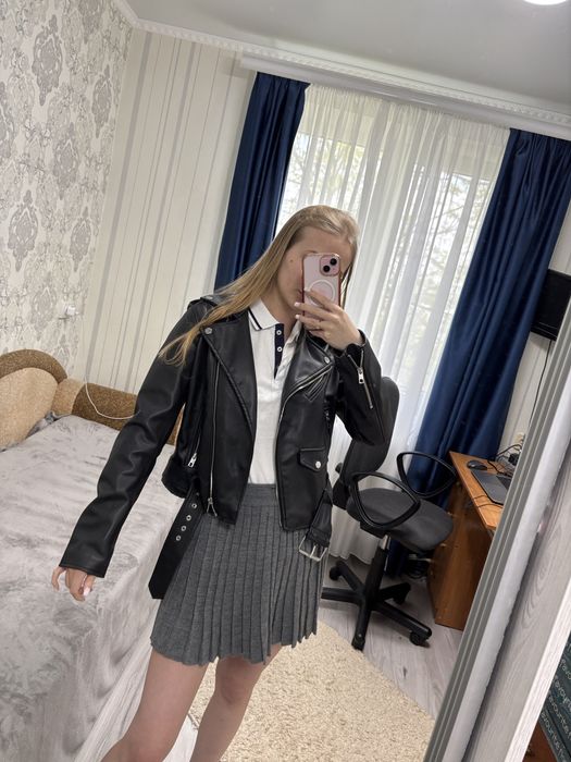 Шкіряна куртка, косуха zara зара
