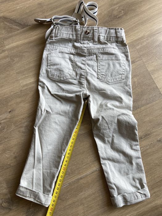 Spodnie letnie z szelkami 92