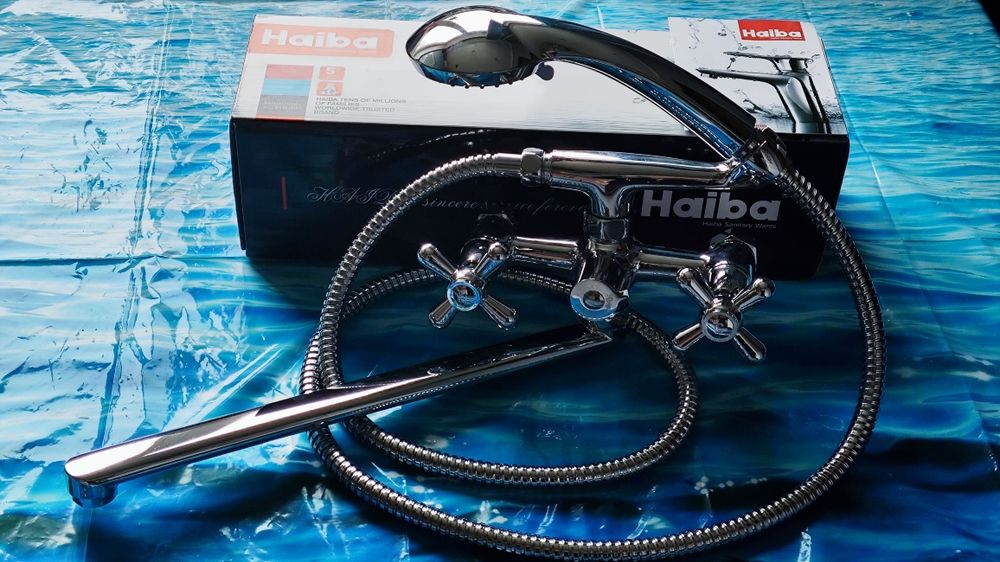 Смеситель, змiшувач для ванны HAIBA DOMINOX 140 EURO 100% Латунь