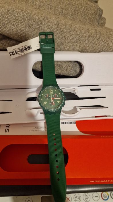 Swatch zegarek zielony