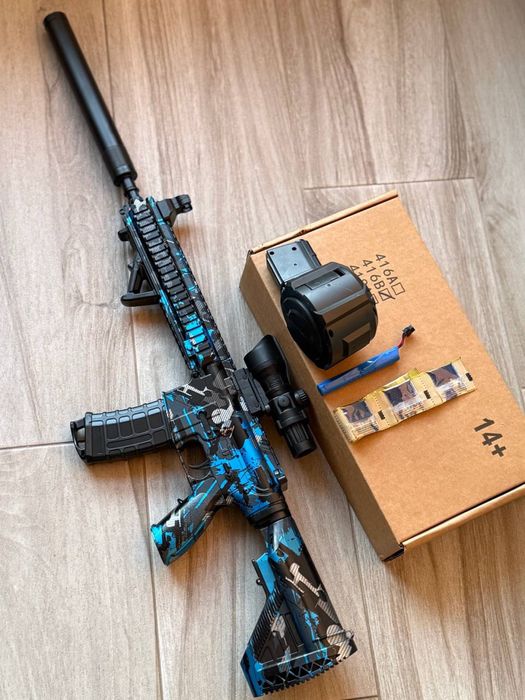 Дитячий крутий та надійник Австомат на орбизах M4A1, гель бластер на орбизах, детский автомат на подарок, автомат на орбізах