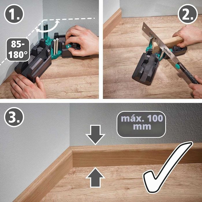 wolfcraft Serra japonesa, Caixa de encaixe e esquadro falso + Oferta kit instalação