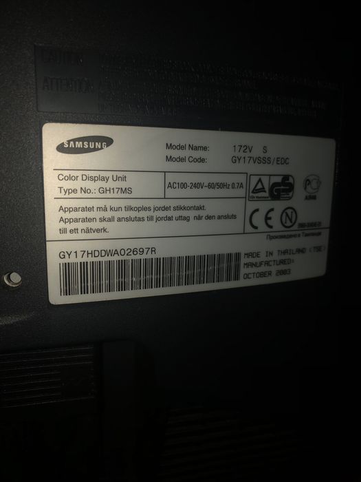 Monitor Samsung 17