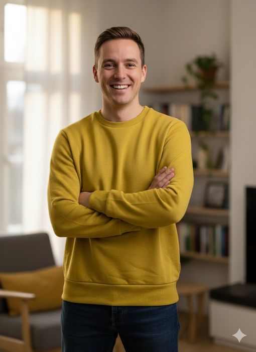 Męska żółta bluza sweter Sinsay rozmiar L