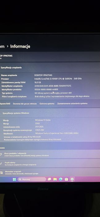 Caly zestaw,GTX1660,DDR4 16,Nowy SSD 512