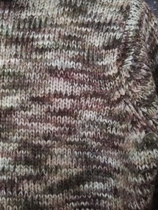 Sweter brązowy, STAN IDEALNY, z golfem rozm. S