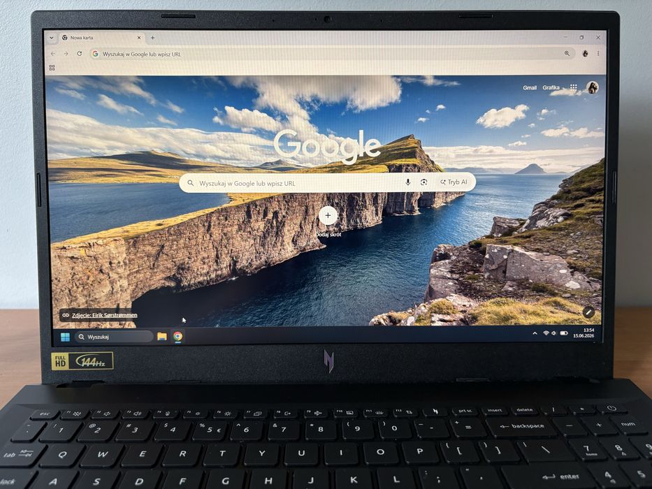 laptop gamingowy acer nitro V + gwarancja producenta  rtx 3050 6gb 16 gb ram ddr 5