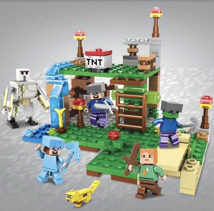 Конструткор Майнкрафт minecraft сумісний Лего Lego шахта село база